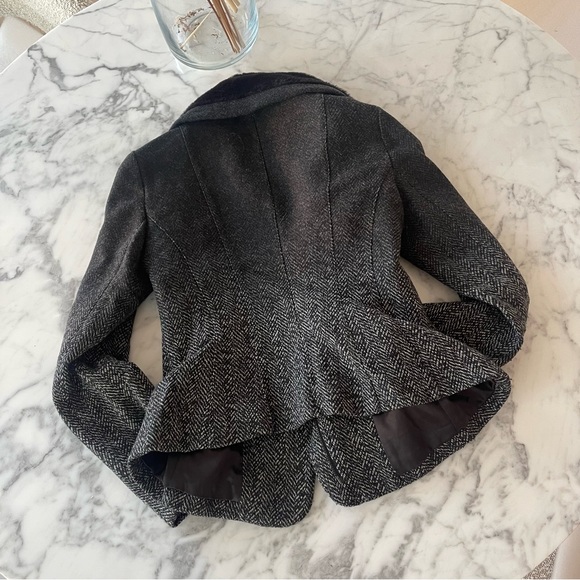 NEW Wool Chanel-like Pea Coat Faux Fur - Picture 12 of 16